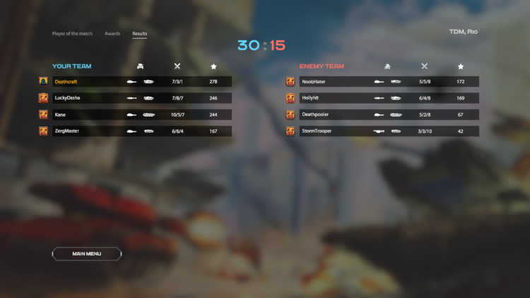 Battle Results